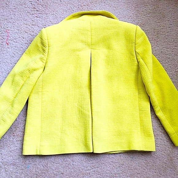 Zara Basic short yellow blazer size S - Picture 8 of 9